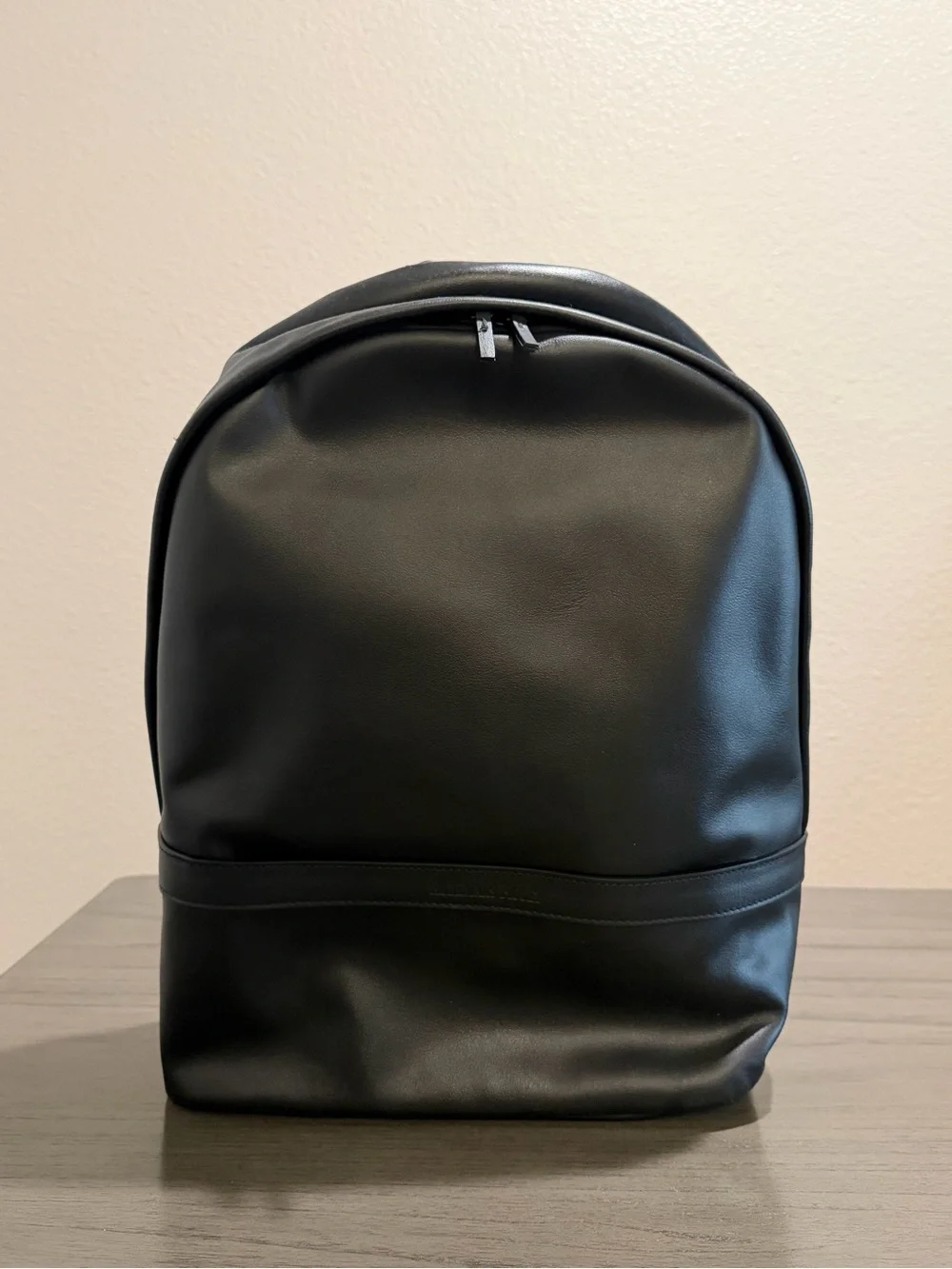 Audemars Piguet Black Smooth Leather-Style Men's Backpack